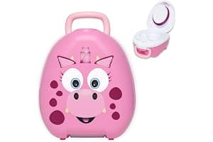 My Carry Potty - galardonado asiento de inodoro portátil para bebés, niños y niñas para llevar a cualquier lugar (Dragón Rosa)