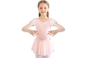 Bezioner Vestido de Ballet Maillot de Danza Manga Larga Gimnasia Leotardo Algodón Body Clásico para Niña