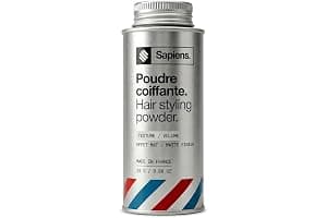 Polvos de Volumen Cabello Hombre Sapiens 25g - Volumen y Textura Instantáneos - Acabado Mate - Fórmula Natural - Fabricado en Francia - Con Barberos Profesionales