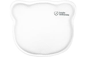 KOALA BABYCARE Almohada para bebés para Ayudar a prevenir y Tratar la plagiocefalia, de Funda Extraible (con Dos Fundas) Hecha de Memory Foam