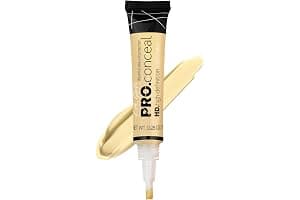 L.A. Girl - Corrector HD Pro Conceal | Cobertura completa | Aspecto natural | Minimiza líneas finas | Resistente | Larga duración, Light Yellow, 8 g