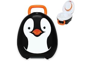 My Carry Potty - galardonado asiento de inodoro portátil para bebés, niños y niñas para llevar a cualquier lugar (Pingüino)