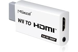 Mcbazel Wii a HDMI Converter, Convertidor de Adaptador Wii HDMI de Video Full HD 1080P con Audio de 3.5mm