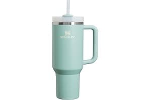 Stanley Quencher - Vaso H2.0 con mango - 1200 ml - Tapa de rosca con pajita incluida - Antifugas y portavasos de coche compatible para viajes - Vaso térmico de acero