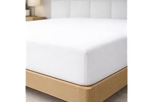 Degrees Home Collection - Sábana Bajera Ajustable 150x190x33 cm - Microfibra de poliéster, Calidad Oeko Tex sin tóxicos, Super Suave - Blanco