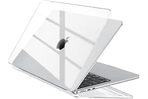 EooCoo Compatible con Funda MacBook Air 13 Pulgadas M5 M4 M3 M2 2026 2025-2022 Carcasa de Rígida para Mac Book Air 13,6" Case A3449 A3240 A3113 A2681, Dura de Plástico Cover - Cristal Transparente