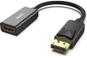 BENFEI Displayport to HDMI Adapter, Dp(Display Port) Male to Hdmi Female Converter with Audio for Lenovo, Dell, HP, Asus and 