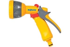 HOZELOCK - Multi-Jet Spray Gun : Ideal for Daily Use, Multi-tasking Gun, Locking Function and Flow Control, 5 Patterns: Cone, Jet, Fast Fill, Fine Rose Flat [2676P0000]