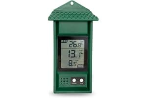 Digital max/min Thermometer for conservatories, greenhouses & Grow Rooms (Green)