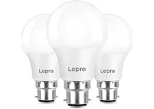 Lepro Bayonet Light Bulb, 60W Equivalent, Warm White 2700K, 8.5W 806lm B22 LED Bulb, BC A60 GLS Energy Saving Lightbulbs, Non-dimmable, Pack of 3