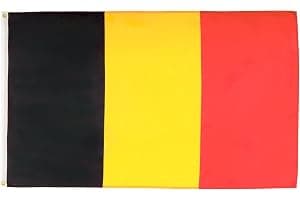 BANDERA de BÉLGICA 90x60cm - BANDERA BELGA 60 x 90 cm poliéster ligero - AZ FLAG