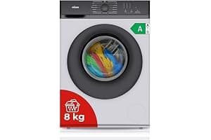 Nilson Lavadora 8Kg Carga Frontal Blanco NL8200AI. 1600W, 1200rpm, Motor Inverter, 11 Programas, Función Stop&Go, Tambor Diamante, Clase de Eficiencia Energética A