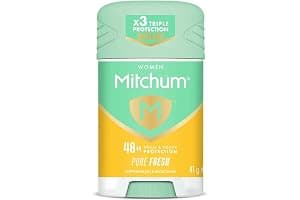Revlon Mitchum Women Triple Odor Defense 48HR Protection Deodorant Stick and Antiperspirant Pure Fresh, Dermatologist Tested, 41 g (Pack of 1)