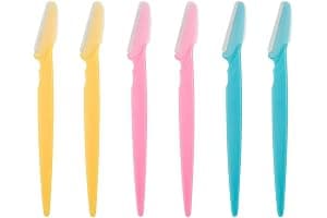 ILLUVA Eyebrow Razors Facial Hair Remover Shaver Trimmer Shaper, Exfoliating Dermaplaning Tool for Women and Men 6 Pcs