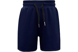 Haloumoning Pantalones cortos de verano para niño, pantalones cortos de deporte para niños, monocolor, secado rápido, ligeros, abertura lateral, pantalones de baloncesto con cintura elástica