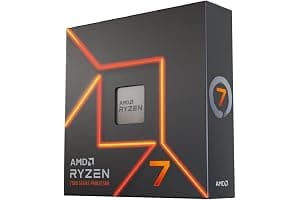 AMD Ryzen 7 7700X Procesador (tarjeta gráfica Radeon integrada, 8 núcleos/16 threads, 105W DTP, Socket AM5, 40MB Caché, Reloj de aumento máx. hasta 5.4 GHz, sin ventilador)