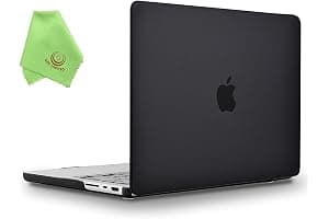UESWILL Case Compatible with MacBook Pro 14 inch M5 M4 M3 M2 M1 Pro Max Chip & Touch ID, 2026 2025 2024 2023 2022 2021 Release, Smooth Matte Hard Shell Cover + Microfiber Cloth, Black