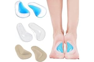 XENQITO 3 Pares De Plantillas De Soporte De Arco De Gel, Plantillas OrtopéDicas De Silicona Para Pies OrtopéDicos De Soporte De Arco Para Fascitis Plantar De Gel Almohadillas De CojíN
