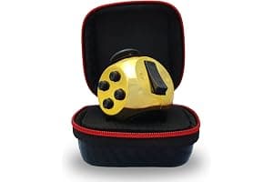 PILPOC theFube Cubo Antiestrés Fidget Cube - Juguetes Sensoriales Adultos y Niños - Juguetes Antiestrés Ansiedad, TDAH, Autismo - Fidget Toy con Lados Silenciosos y Lados de Clics [Negro y Dorado]