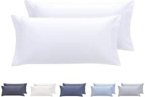 Todocama – Juego de 2 Fundas de Almohada, Microfibra Extra Suave, hipoalergénicas. Juego de 2-70x40 cm Blanco