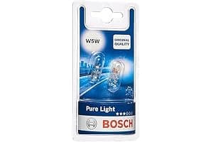 Bosch W5W (501) Pure Light Car Light Bulbs - 12 V 5 W W2,1x9,5d - 2 Bulbs