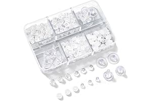288 piezas 6 estilos de cierres transparentes para aretes, tapones de bala de silicona hipoalergénicos para orejas sensibles, joyería DIY y reparación de aretes, con caja de almacenamiento