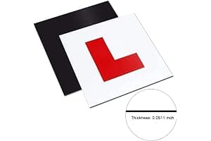 Onarway Fully Magnetic Car L-Plates Red L Plate 2 Pack for Car Magnetic Extra Thick Strong Learner Plates, No Melting No Blow off Easy to Move without Scratching Painting off