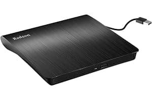 Rodzon Grabadora Externa USB 3.0, Unidades Portátil CD/DVD /-RW/ROM Estable con Lector/Quemador/Re - Quemador para Win 10/8 / 7 / XP/Vista/Linux/Mac OS