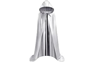 Proumhang Larga Capa con Capucha Medieval Vampiro Traje de Bruja Mujer Halloween Disfraz Carnaval Navidad Adulto
