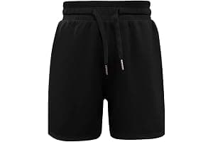 Haloumoning Pantalones cortos de verano para niño, pantalones cortos de deporte para niños, monocolor, secado rápido, ligeros, abertura lateral, pantalones de baloncesto con cintura elástica