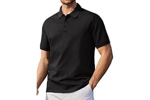 COOFANDY Polo Hombre Manga Corta de Algodón Básico Polo de Golf Casual Verano