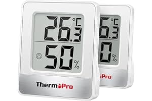 ThermoPro TP49-2 Digital Room Thermometer Indoor Hygrometer Mini Temperature Monitor Humidity Meter for Home Office Air Comfort Thermo Hygrometer