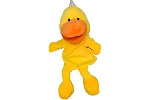 Proumhang Marionetas De Mano De Cuerpo Completo para Niños,Animal Títeres de Mano Granja Títeres Juguetes Set,Juguetes de Peluche con Boca Abierta Móvil,Regalos para Niños y Niñas 35cm Pato
