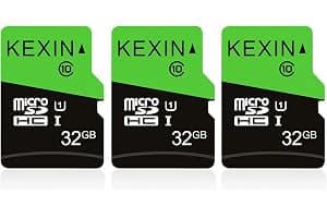 KEXIN Micro SD Card 32GB 3 Pack MicroSDHC Memory Card Class 10 High Speed Card Micro SD 32 GB UHS-I TF Card, C10, U1, SD Adapter Include