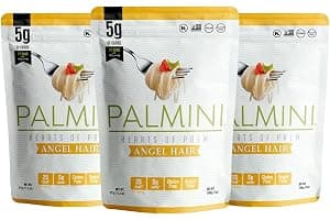 PALMINI Angel Hair – Spahetti – Palmito – Bajo en calorías – Bajo en carbohidratos – Keto - Vegano – Libre de OGM – Libre de Gluten – Sin azúcar – 338g | (Pack de 3 unidades)