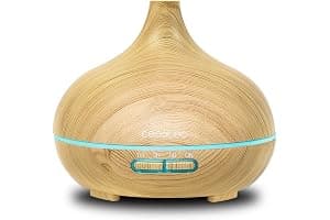 Cecotec Humidificador Ultrasónico y Difusor de Aromas con Temporizador Pure Aroma 300 Yang. 10 W, 300 ml, Temporizador hasta 6 horas, 7 Colores LED, Función Aromaterapia, Ultrasilencioso