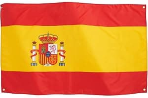 Runesol Bandera España 3x5, 91x152cm, Premium Banderas De Espana, 4 Ojales, Ojal De Latón En Cada Esquina, Banderas La Roja, Interior, Exterior, Día de San José