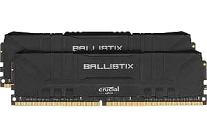 Crucial Ballistix BL2K8G32C16U4B 3200 MHz, DDR4, DRAM, Desktop Gaming Memory Kit, 16GB (8GB x2), CL16, Black