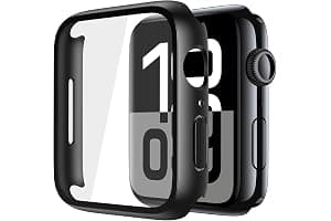 Piuellia 2 Pack Hard Protective Case Screen Protector Compatible with Apple Watch Series 11 Series 10 46mm, Anti-Drop Ultra-thin Full Coverage PC Cover for iWatch, 2 Black