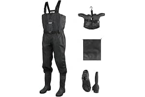 SWAWIS Vadeadores de Pesca para Hombres Impermeables Transpirables Mujeres Caza Vadeadores Transpirables e Impermeables, Ideales para Obras de Construcción, Pesca y Granjas 42-46W