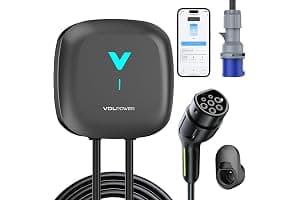 VDLPOWEREU Wallbox , Cargador para Vehículo Eléctrico 7kW,6-32A Type 2 Monofásica, Wi-Fi, Bluetooth, Interior/Exterior, soporte de enchufe, Protección IP67 para BEV/PHEV