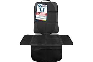 LIONSTRONG® Car Seat Protector for Child Seat [ISOFIX compatible]- Seat Cover for Infant Seat waterproof - Carseat Seat Protectors Baby - Car Seat Mat Dirt resistant - black