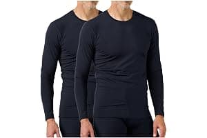 LAPASA Camiseta Termica Hombre Manga Larga Cuello Redondo Ropa Interior de Invierno Top Thermal Ligero/Cálido/Extra Cálido M09/M26/M55