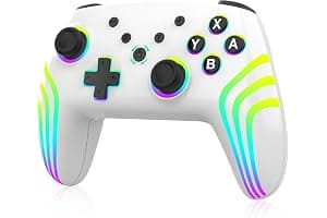 MYSTILUCK Mando Inalámbrico Pro para Switch/Switch 2/Lite/OLED/PC, Controller con Iluminación RGB Cambiante 7 Colores/Joystic