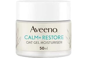 Aveeno Face Calm+Restore Oat Gel Moisturiser (1x 50ml), Face Moisturiser to Instantly Soothe and Replenish the Skin's Moisture Barrier, Intensely Nourishing Day Cream, Suitable for Sensitive Skin