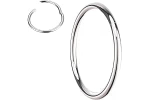 Body CAC Titanium 22G/20G/18G/16G/14G Nose Ring Hoop, Gold Plated Titanium Clicker Sleeper Earring Piercing
