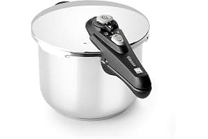 BRA Vitesse Olla Express de 6 Litros, Fabricada en Acero Inoxidable 18/10, Con 2 Programas de Cocción y Sistema de Bloqueo de Apertura, Aptas para Todo Tipo de Cocinas