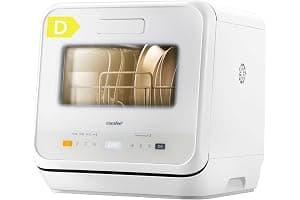 COMFEE‘ Table Top Dishwasher, Mini Countertop Dishwasher with 6+3 Programs, Steam Wash, Baby Care & Fruit Wash, No plumbing, Delay Start, 72H Storage, Perfect for Singles or Couples