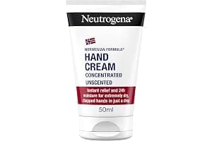 Neutrogena Norwegian Formula Concentrated Unscented Hand Cream (1x 50ml) with Glycerin, Vitamin E for Immediate and Lasting Relief from Dry Skin and Chapped Hands