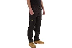 SITE KING Mens Cargo Combat Work Trousers Sizes 28 to 56 with Button & Zip Fly